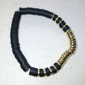 Elegant Black and Gold Beaded Bracelet